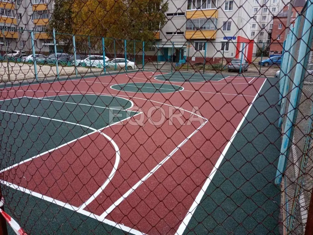 Резиновые покрытия из крошки для спортивных площадок в Русской Поляне
